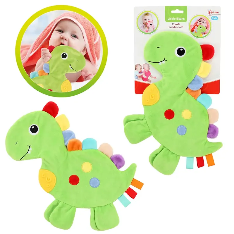 Vásárlói kedvenc Little Stars Dinoszauruszos rágókás, csörgős nyálkendő
