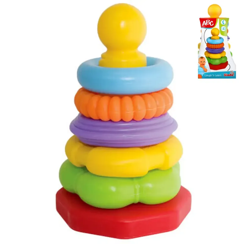 Kihagyhatatlan ajánlat ABC színes gyűrű piramis 25cm - Simba Toys