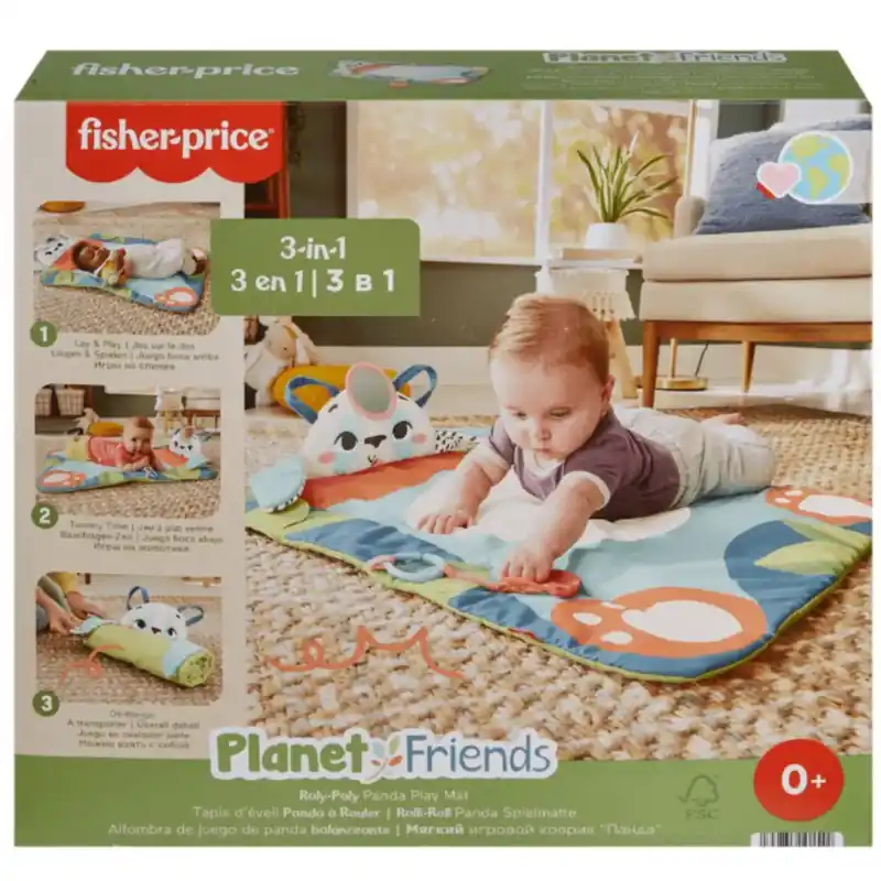 Fisher-Price Pandamatrac összetekerhető játszószőnyeg - Mattel Gyors kiszállítás