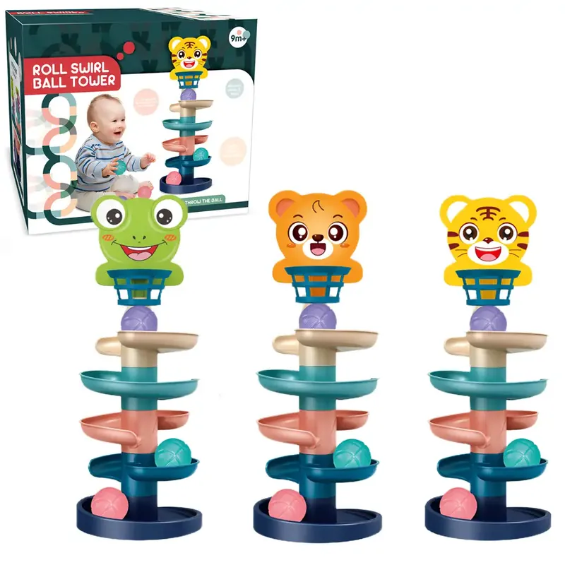 Nézd meg most Ball Tower Vidám állatos golyópálya többféle változatban 68x22cm 1db