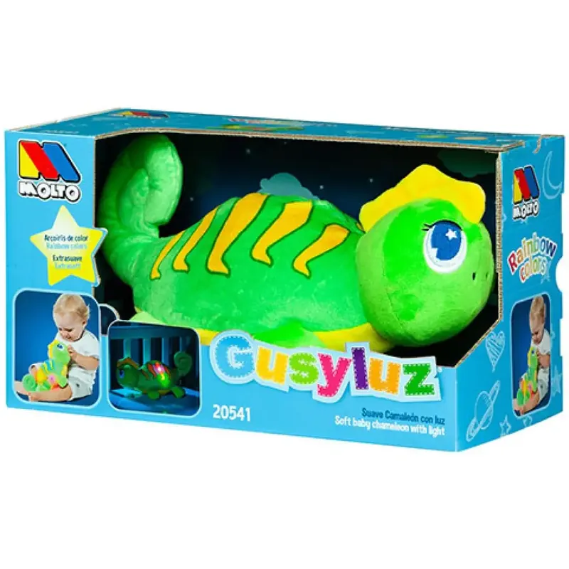 Molto GusyLuz plüss kaméleon alvópajtás fénnyel Exkluzív ajánlat