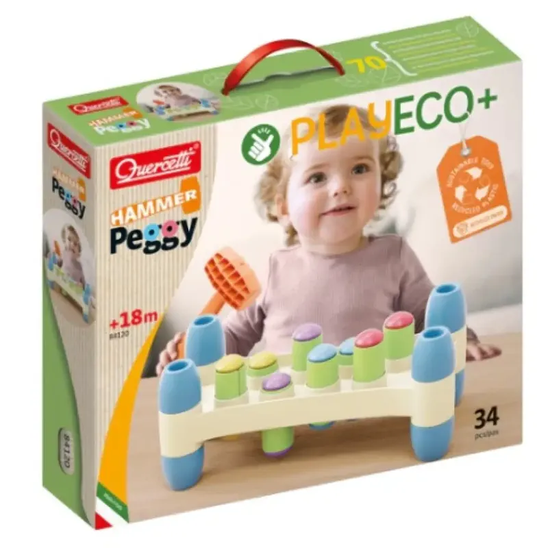 Azonnal elérhető Quercetti Play Eco Peggy Kalapácsos ügyességi játék