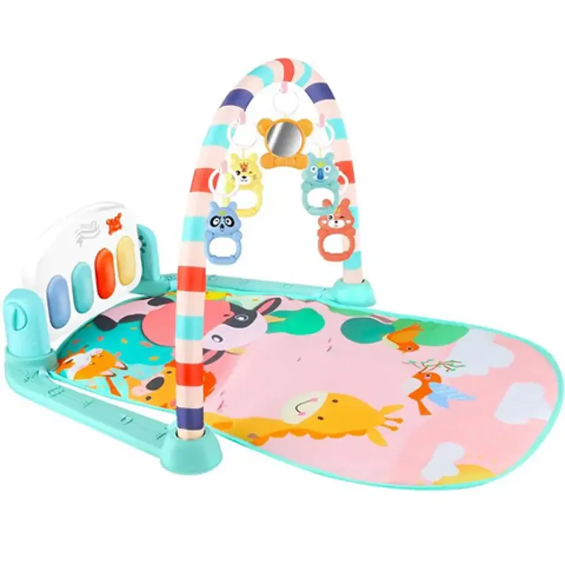 Baby Fitness állatmintás játszószőnyeg rugdosható zongorával és hangeffektekkel Szuper ajánlat