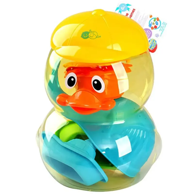 Ne maradj le Playgo Bébi fürdőjáték szett kacsa formájú tárolóban 8db-os szett