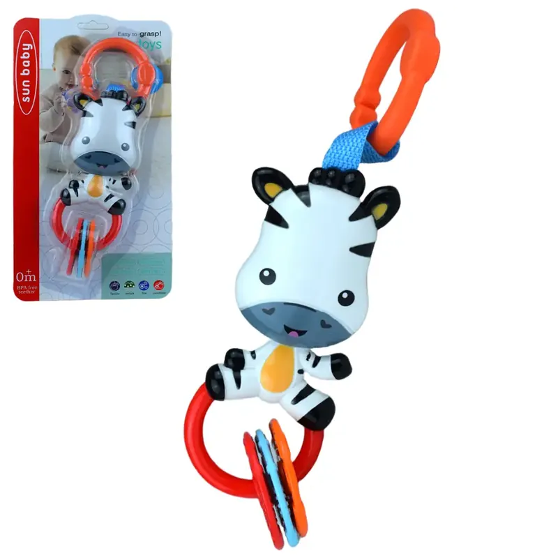 Utolsó esély Sun Baby Vidám zebra BPA mentes bébi csörgő