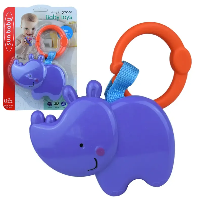 Azonnali szállítás Sun Baby Vidám víziló BPA mentes bébi csörgő