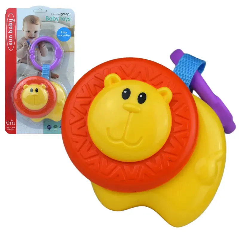Sun Baby Vidám oroszlán BPA mentes bébi csörgő Expressz kézbesítés