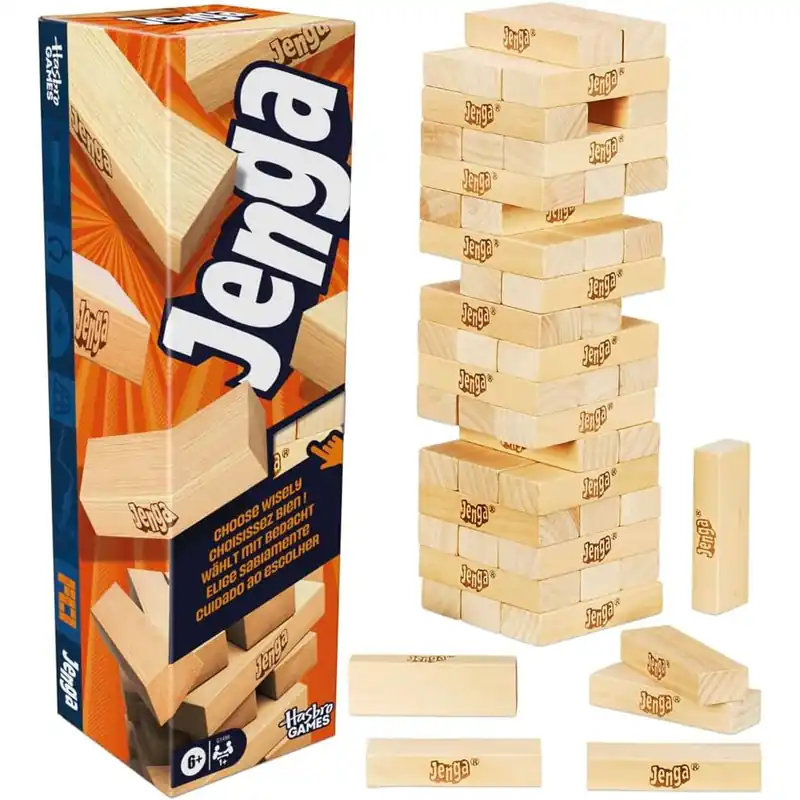 Jenga Classic társasjáték új kiadás - Hasbro Expressz kézbesítés