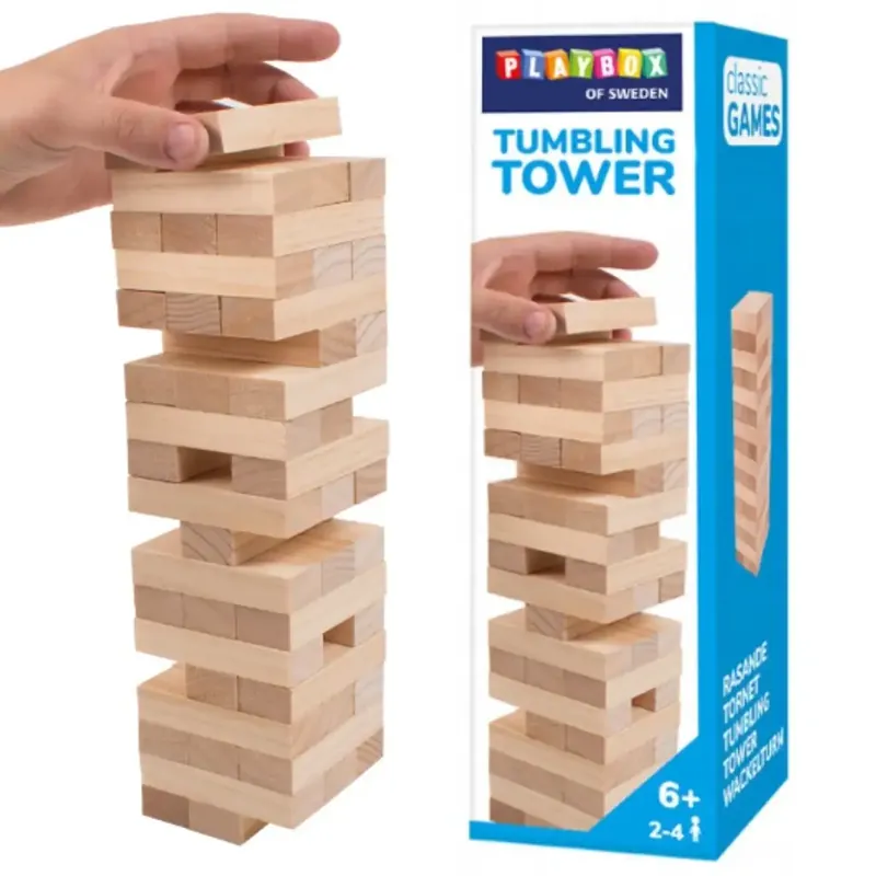 Olcsóbb PlayBox Fa Jenga ügyességi játék