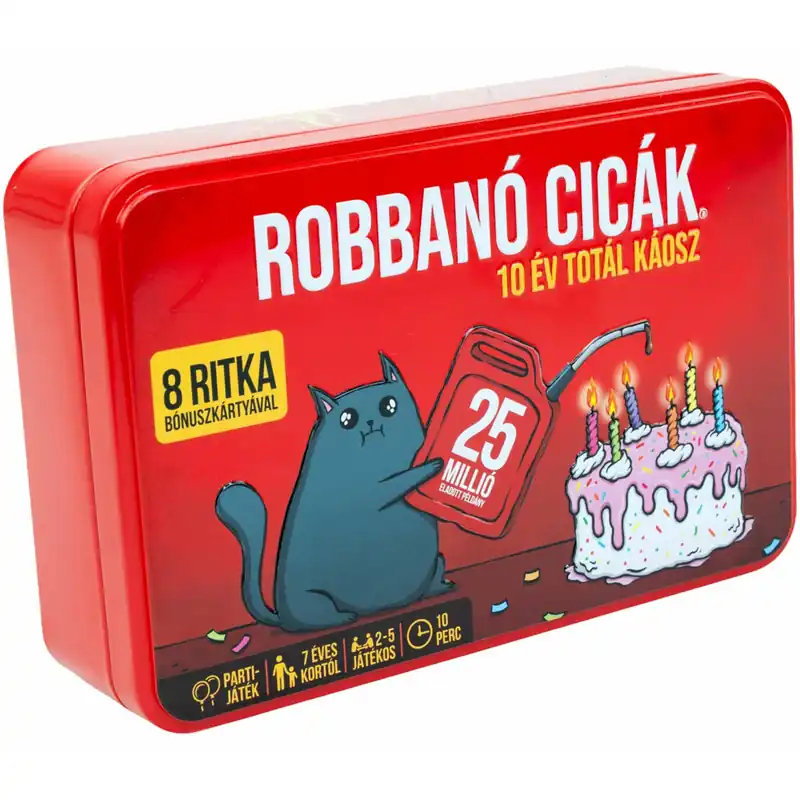 Rendeld meg most Robbanó cicák - 10 éves jubileumi kiadás társasjáték