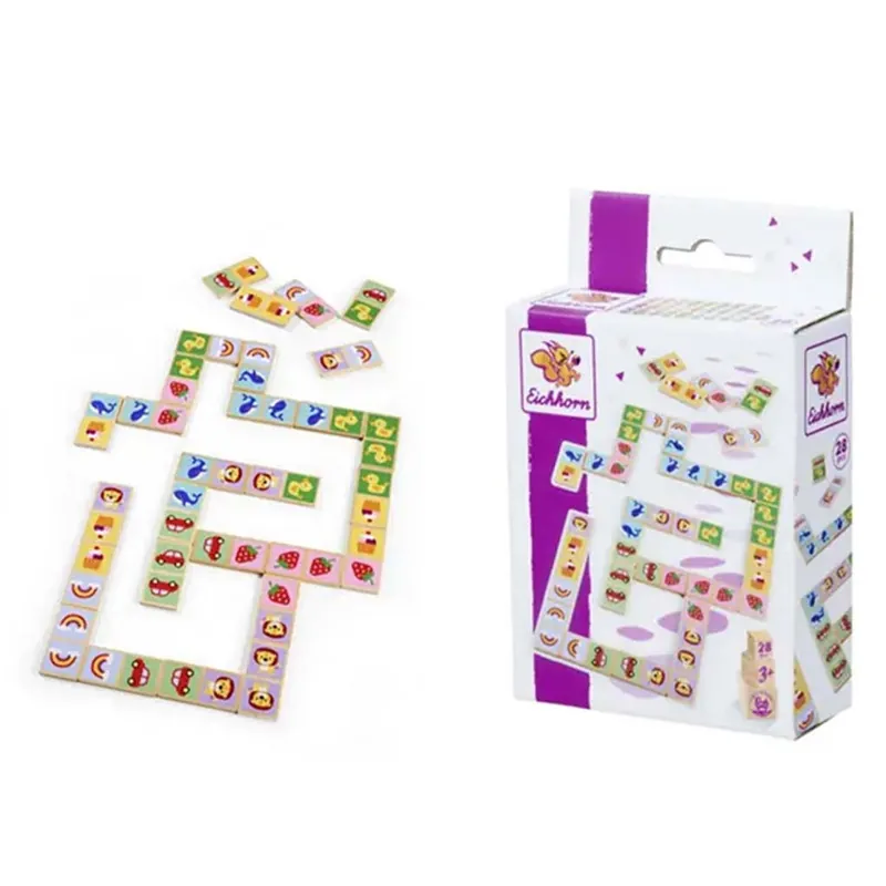 Rendeld meg most Eichhorn Fa Dominó színes, gyerekes motívumokkal - Simba Toys