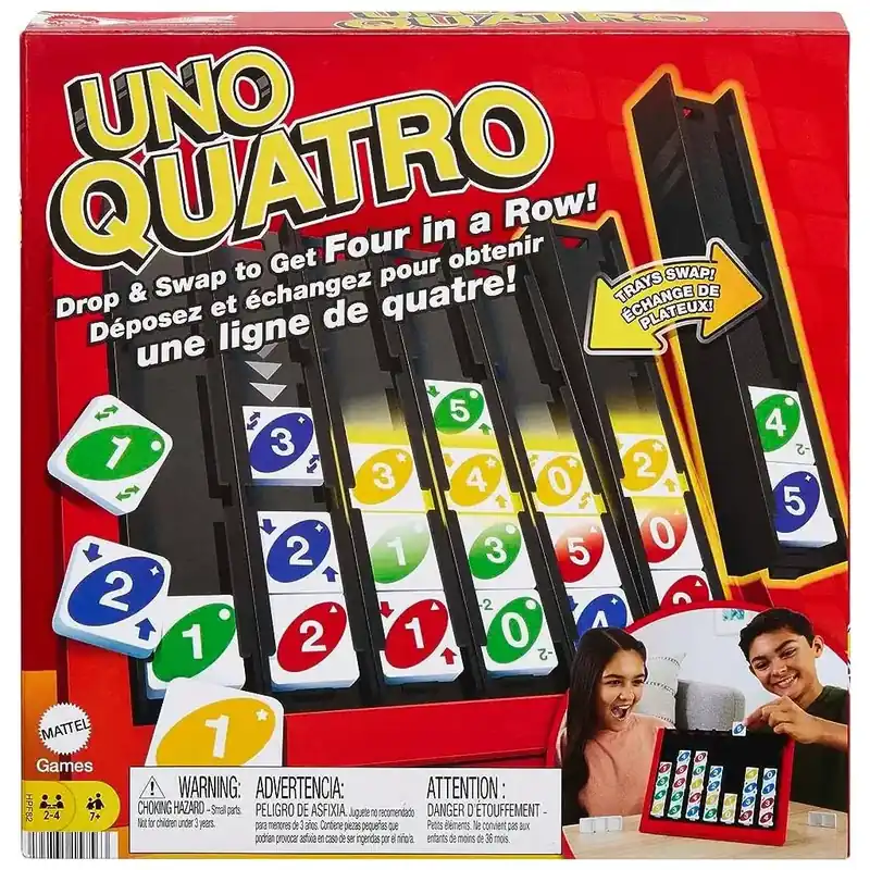 Népszerű UNO Quatro társasjáték - Mattel