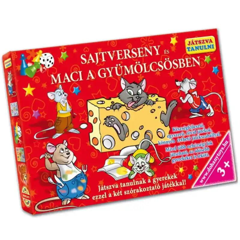 Rendeld meg most Sajtverseny és Maci a gyümölcsösben készségfejlesztő társasjáték - D-Toys