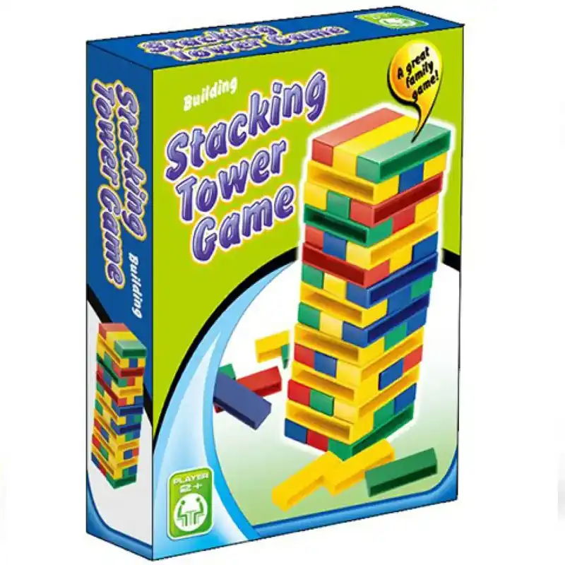 Outlet Színes toronyépítő jenga társasjáték