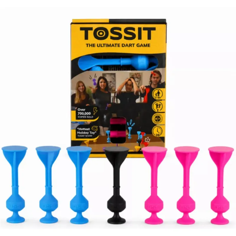 Ajánlat Tossit Starter Pack rózsaszín-kék szilikon tapadókorongos darts társasjáték