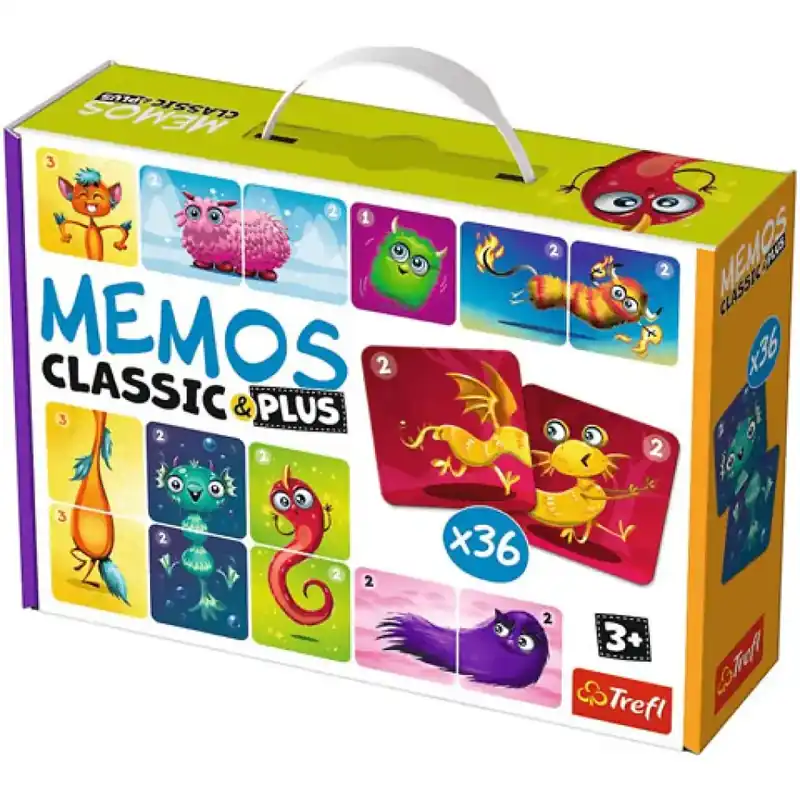 Aranyos szörnyetegek Classic Plus memória játék 36db-os - Trefl Legnépszerűbb
