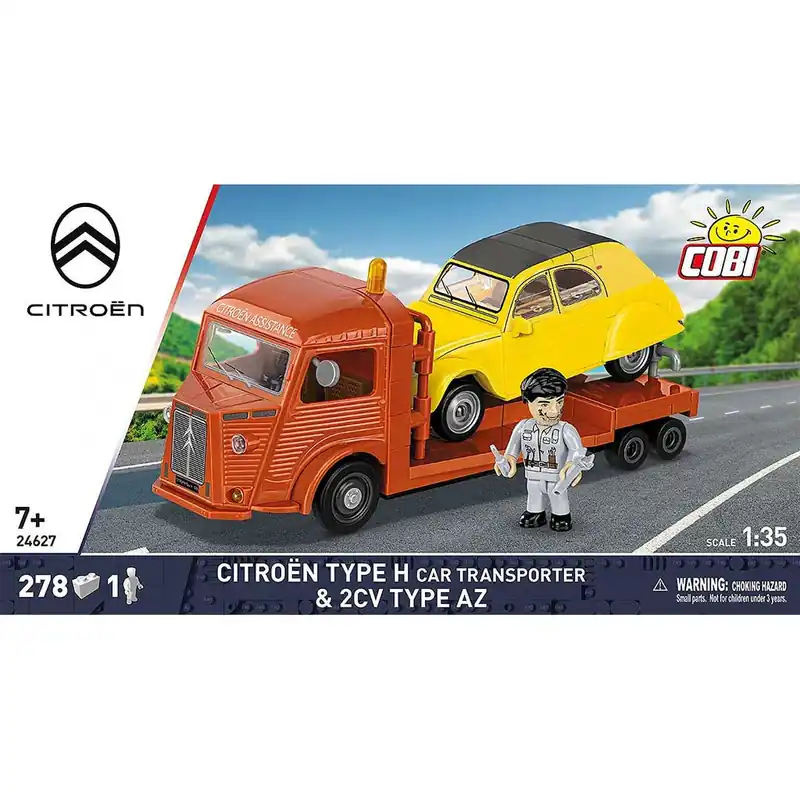 Legkelendőbb COBI Citroen Type H Car Transporter 2CV Type AZ autó építőjáték (24627)