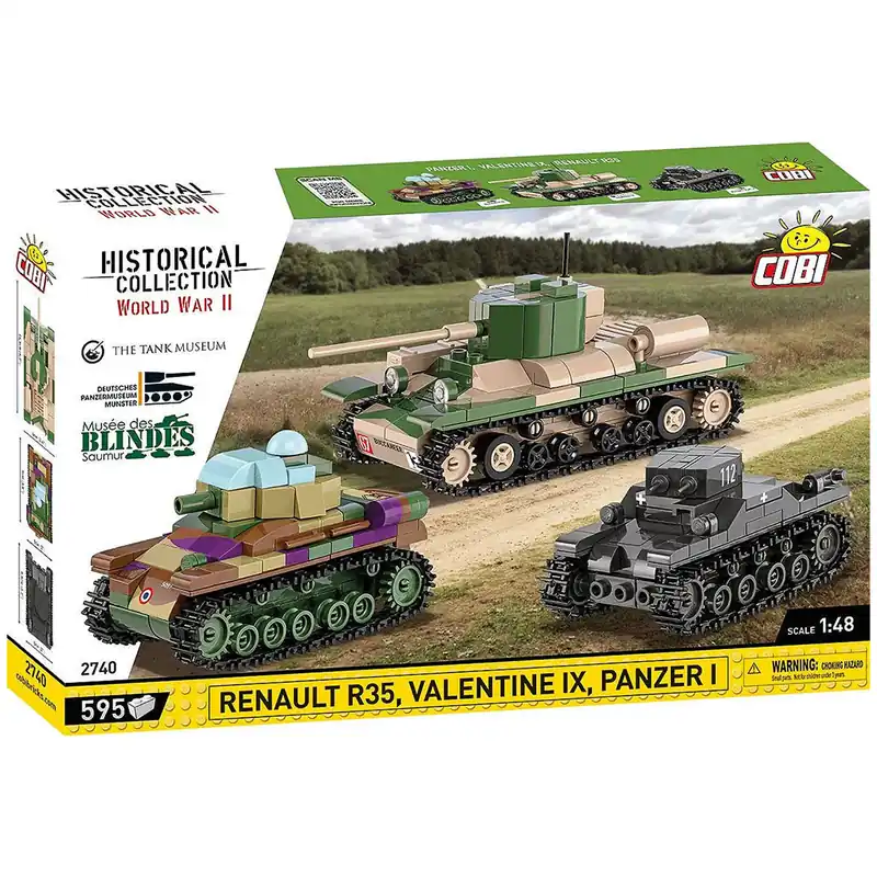 COBI Panzer I, Renault R35 és Valentine IX – 3 az 1-ben építőjáték (2740) Újdonság