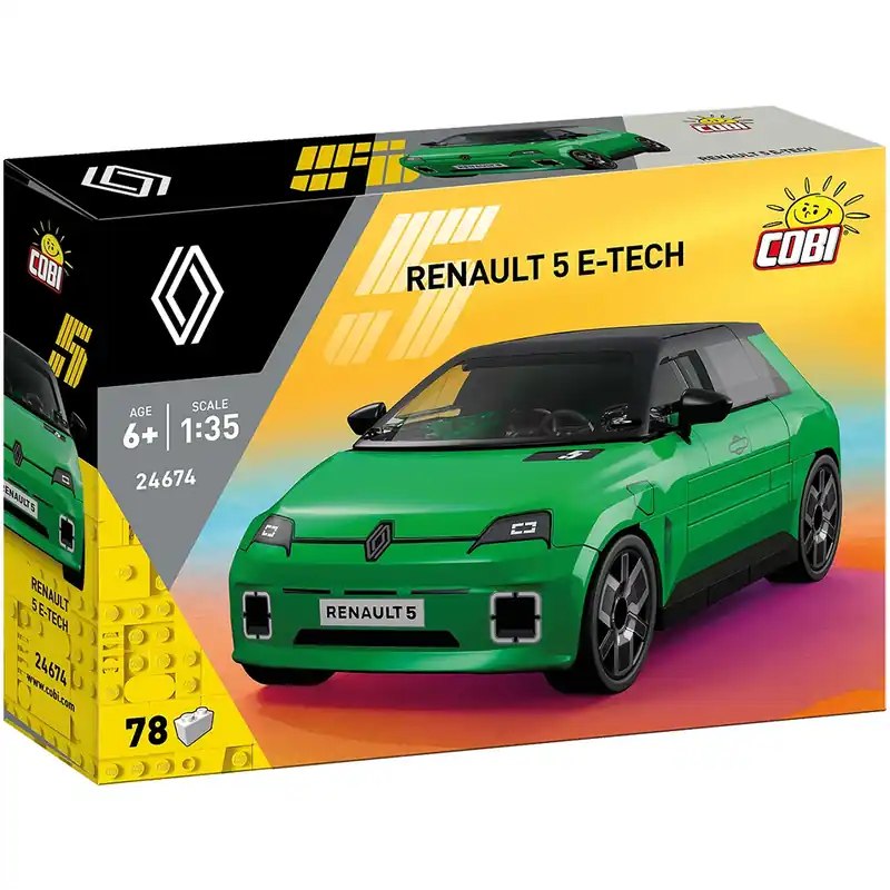 Rendeld meg most COBI Renault 5 E-Tech zöld autó építőjáték (24674)
