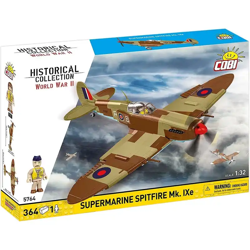 Olcsó COBI Supermarine Spitfire Mk. IXe repülőgép építőjáték (5764)