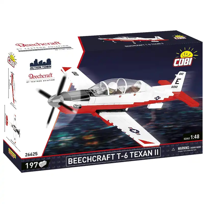 Akció COBI Beechcraft T-6 Texan II piros-fehér építőjáték (26625)