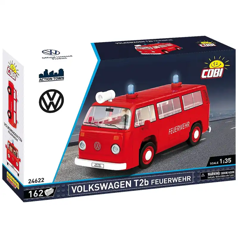 Népszerű COBI Volkswagen T2b Tűzoltóautó építőjáték (24622)