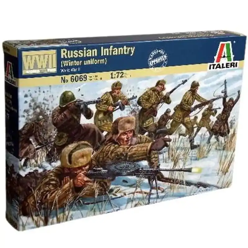 Italeri 1/72 Russian Infantry Winter Uniform Orosz téli egyenruhás katonai figurák makett Biztonságos fizetés