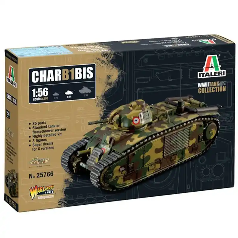 Kiárusítás Italeri 1/56 Char B1 Bis tank makett