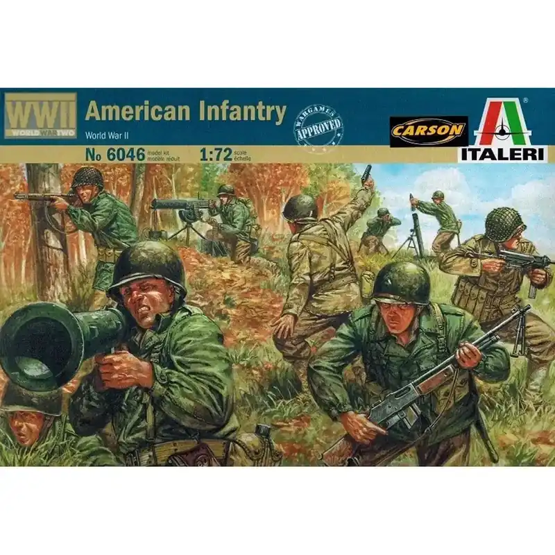Árengedmény Italeri 1/72 American Infantry WWII. katona figurák makett