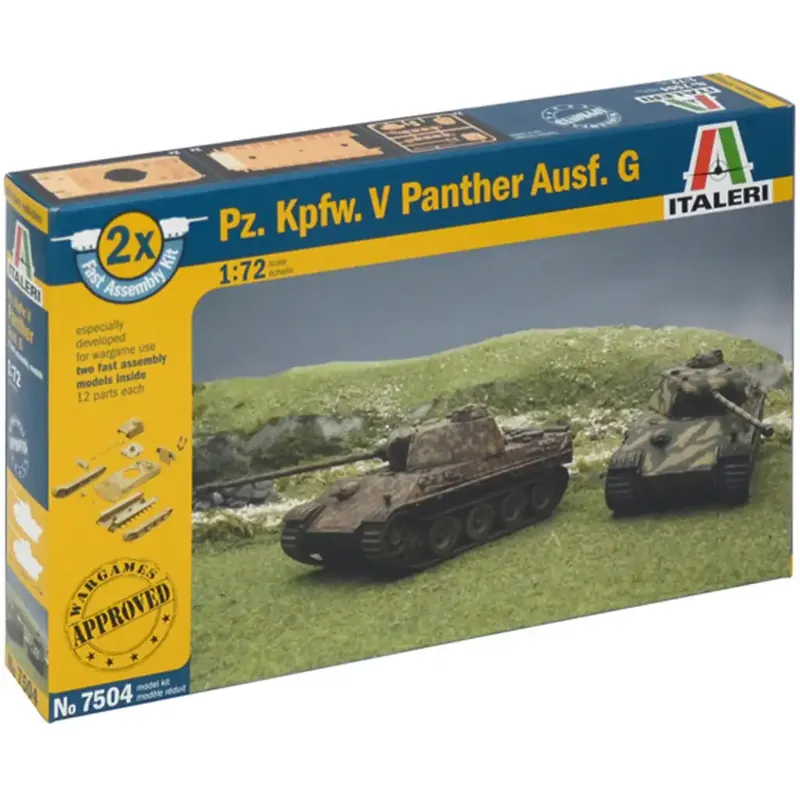 Italeri 1/72 Pz. Kpfw. V Panther Ausf. G Párduc tank 2db-os makett szett Ajánlat