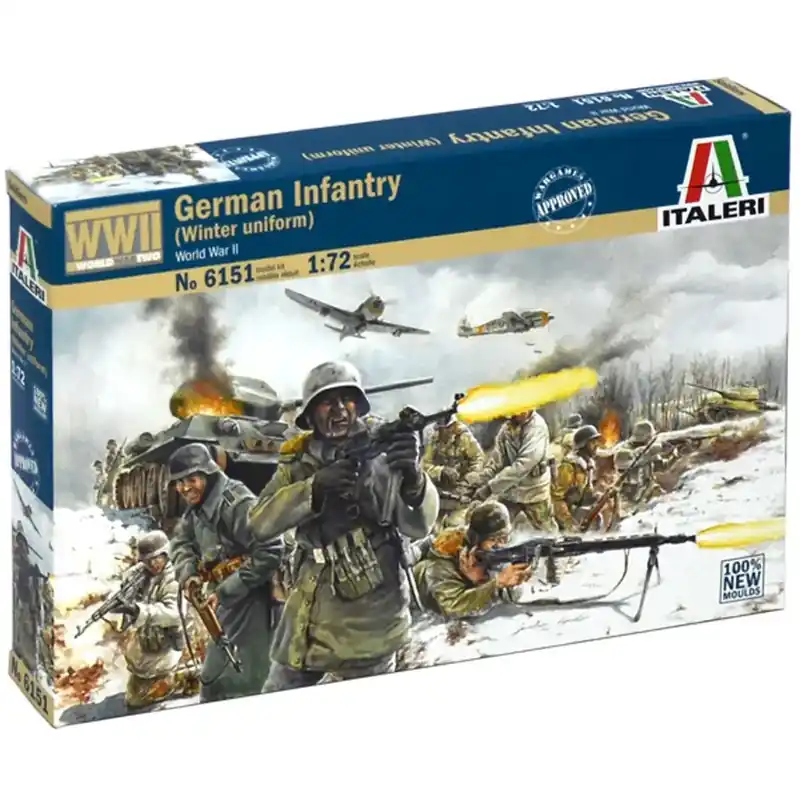 Italeri 1/72 German Infantry Winter Uniform - Német téli egyenruhás katonai figurák makett Csak ma