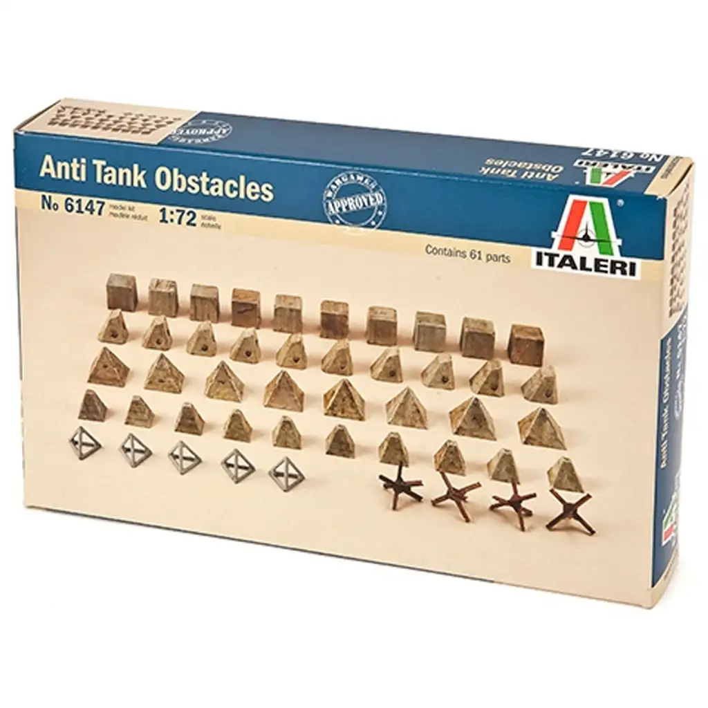 Azonnali szállítás Italeri 1/72 Tankelhárító akadályok dioráma szett