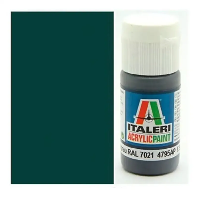 Italeri Flat Pz. Schwarzgrau RAL 7021 (4795AP) – Matt páncélszürke makett festék 20ml Biztonságos fizetés