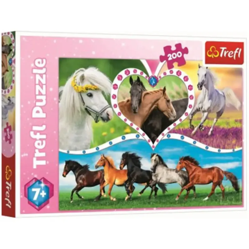 Expressz szállítás Gyönyörű lovak 200db-os puzzle - Trefl