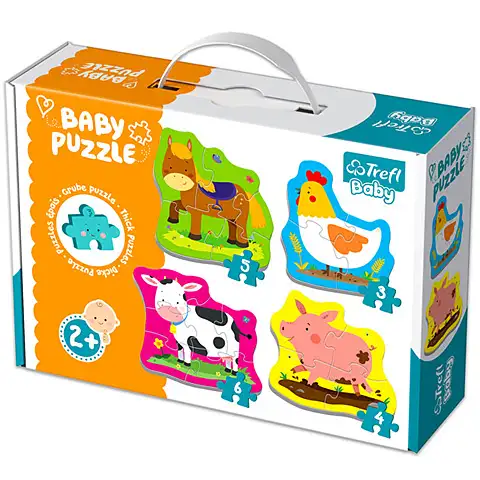 Kisállatok a farmon bébi puzzle szett - Trefl Azonnali szállítás