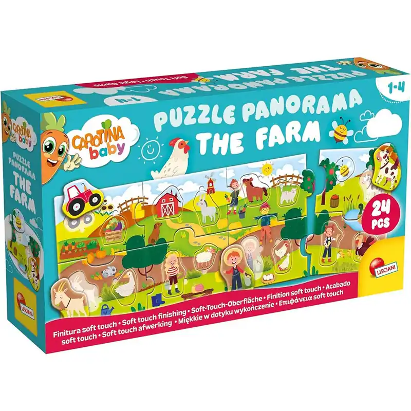 Carotina baby Panoráma bébi puzzle 24db-os - A Farm - Lisciani Gyors kiszállítás