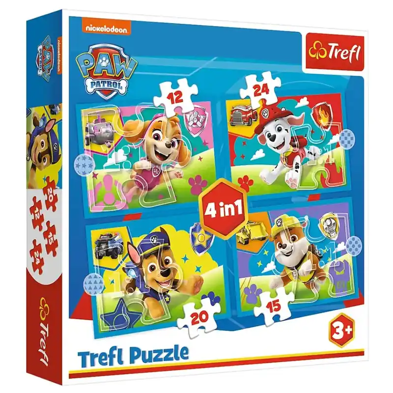 Mancs Őrjárat Szaladgáló kutyusok 4 az 1-ben puzzle szett - Trefl Legkelendőbb