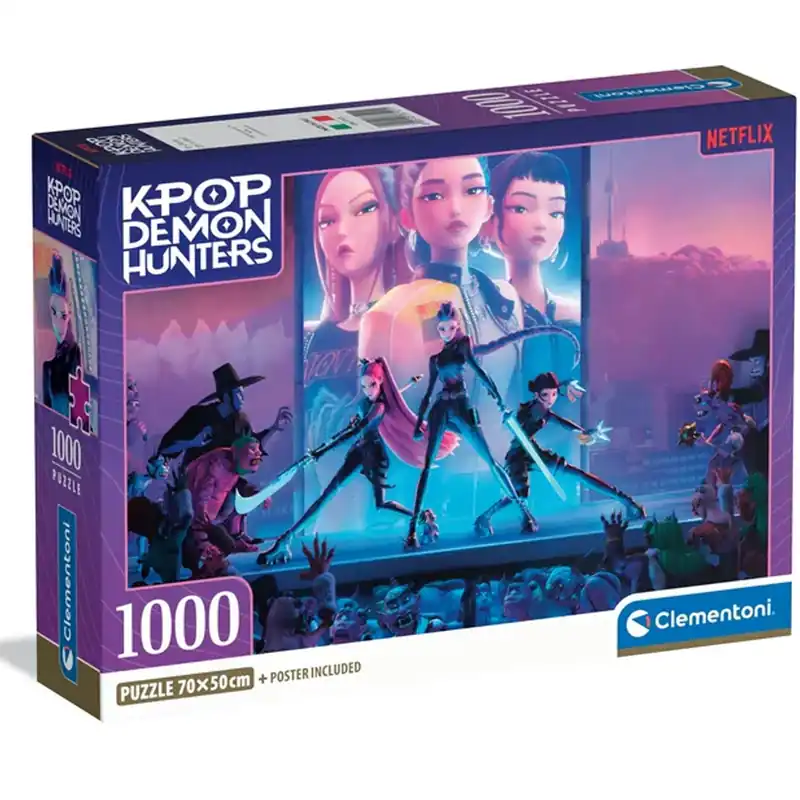 Legkelendőbb K-POP Demon Hunters kompkat 1000db-os puzzle - Clementoni