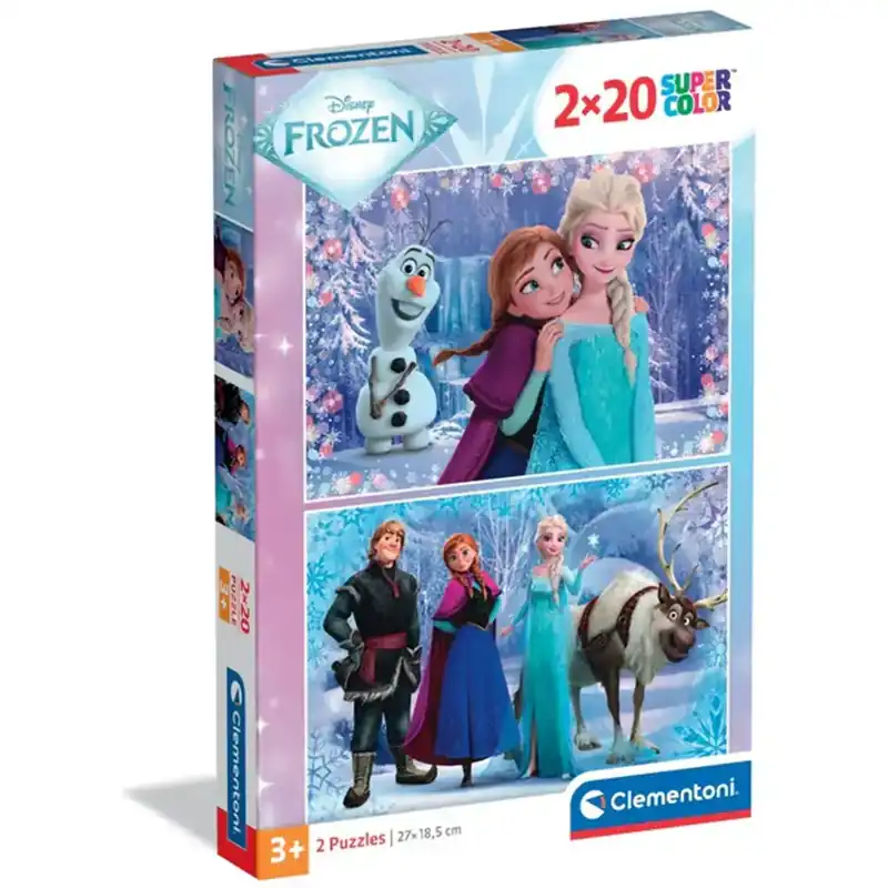 Jégvarázs varázslatos kaland2x20 db-os supercolor puzzle - Clementoni Kedvezményes ár