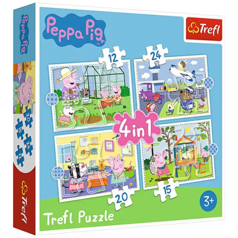 Peppa malac nyaralási emlékei 4 az 1-ben puzzle - Trefl Gyors kiszállítás