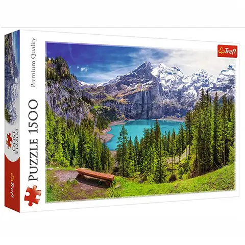 Legkelendőbb Oeschinen-tó Alpok, Svájc 1500db-os prémium puzzle - Trefl