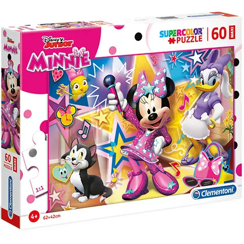 Expressz kézbesítés Minnie egér és boldog segítői Supercolor Maxi puzzle 60db-os - Clementoni