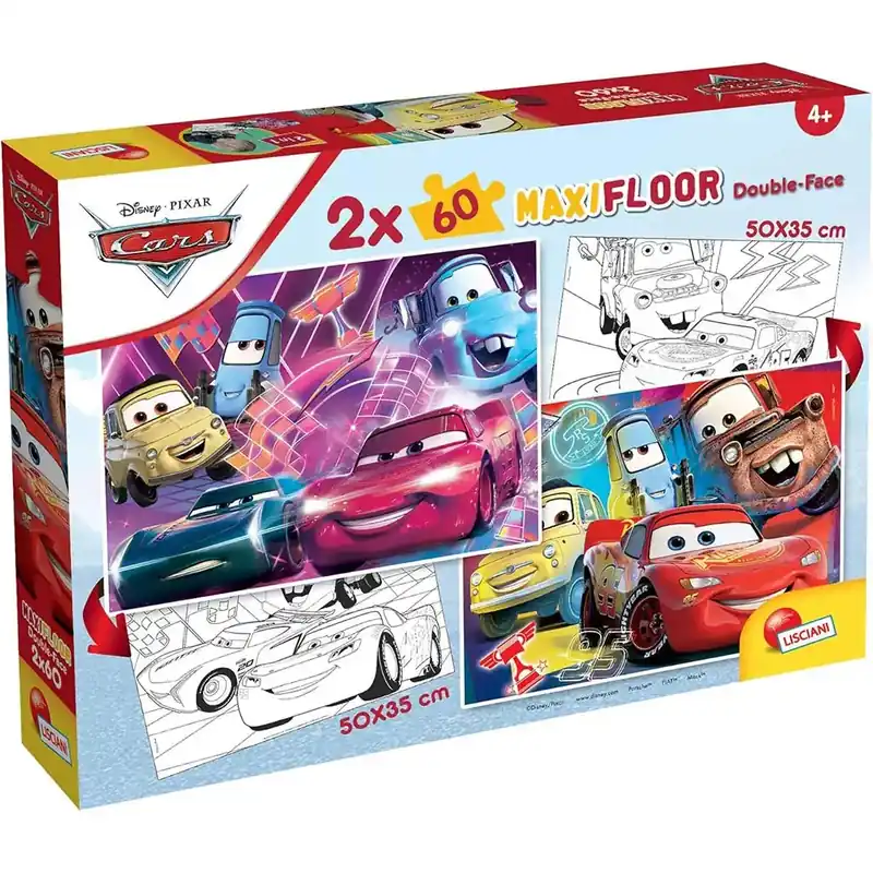 Verdák 2 az 1-ben maxi 2x60db-os puzzle és színező 50x35cm - Lisciani Szezonális akció