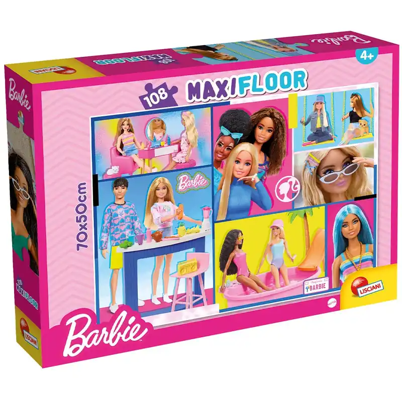 Árcsökkenés Barbie 108db-os maxi padló puzzle 70x50cm - Lisciani