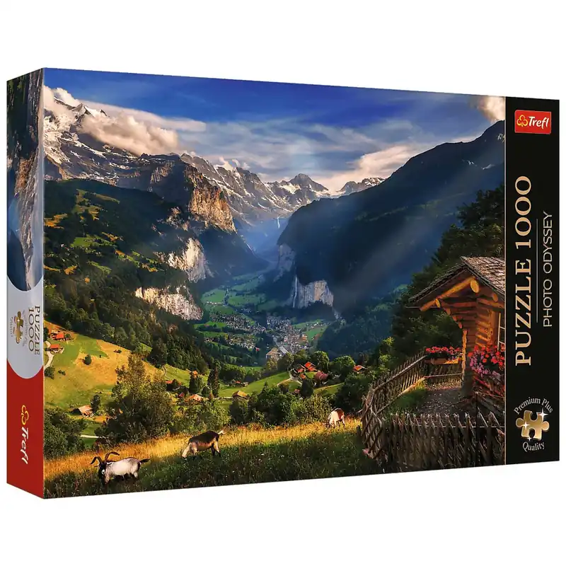 Kihagyhatatlan ajánlat Lauterbrunnen-völgy 1000db-os Prémium plus quality puzzle - Trefl