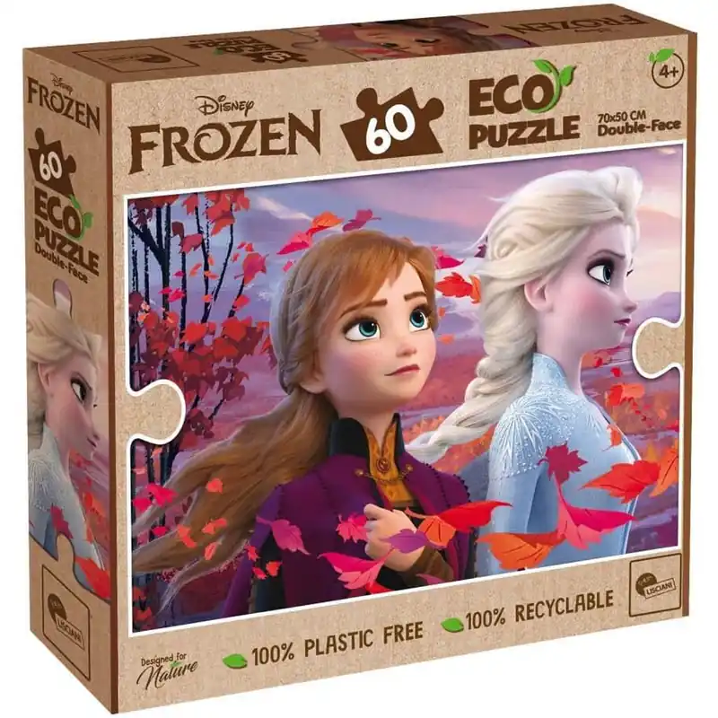 Szuper akció Jégvarázs 2 az 1-ben 60db-os Eco puzzle és színező 70x50cm - Lisciani