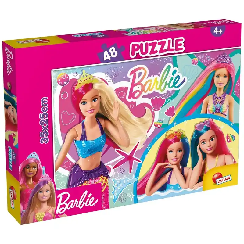 Szuper akció Barbie mágikus sellő barátok 48db-os puzzle 35x25cm - Lisciani