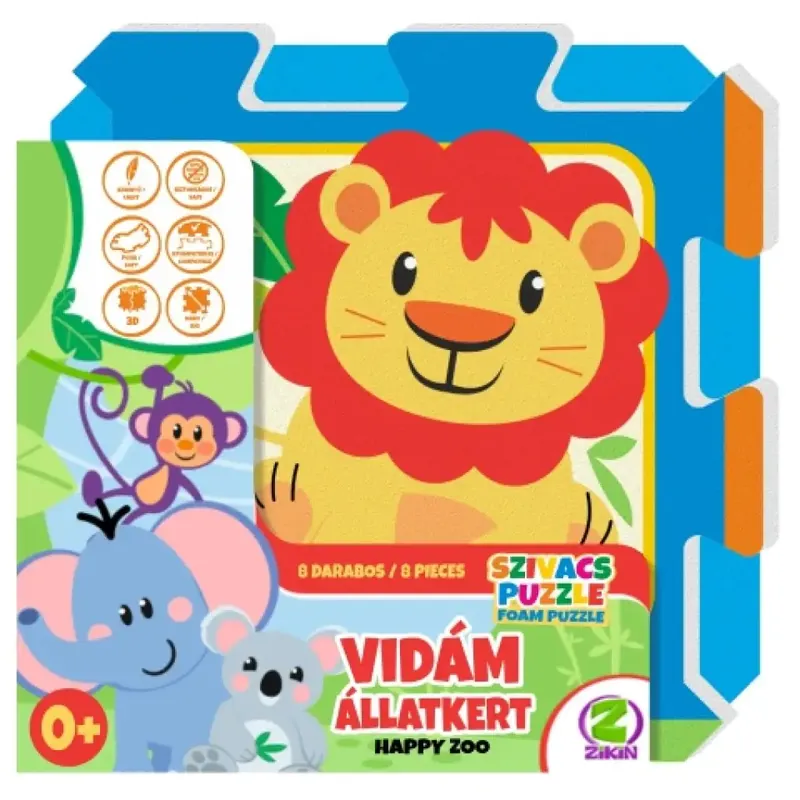 Happy Zoo - Vidám Állatkert szivacs puzzle Korlátozott ajánlat
