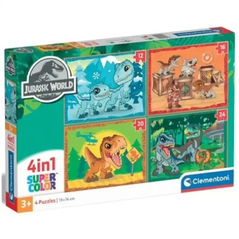 Gyors szállítás Jurassic World 4 az 1-ben 12-16-20-24db-os puzzle - Clementoni
