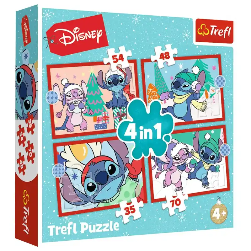 Stitch 4 az 1-ben 35-48-54-70db-os puzzle Trefl Korlátozott ajánlat
